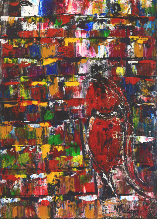 La Femme en Rouge II Pittura, 27,6x19,7 in