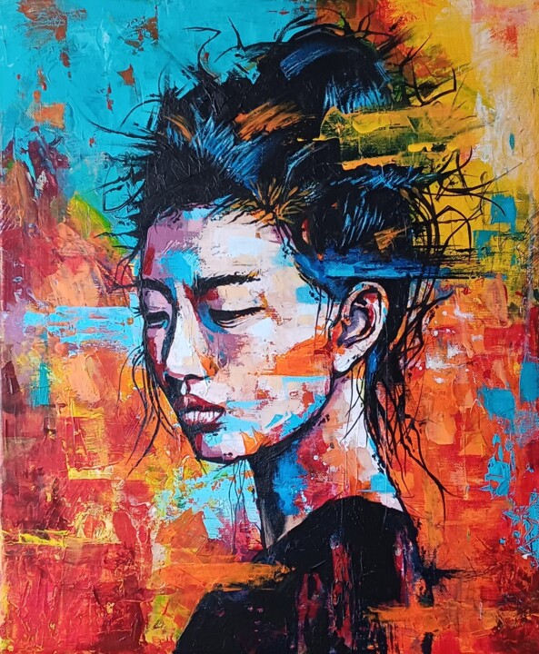绘画,  17.7x15 in 