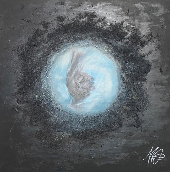 Solidarité ,Théme sur les mineurs 绘画, 31.5x31.5 in