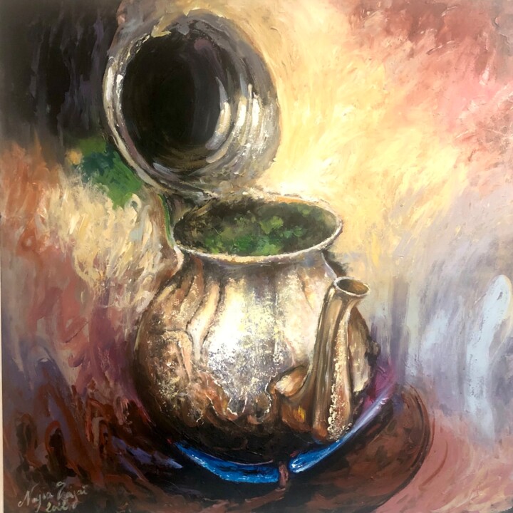 Autour d'un thé 绘画, 39.4x39.4 in