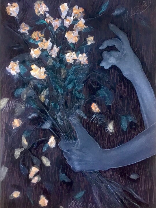 Indifferent flowers 绘画, 19.7x13.8 in