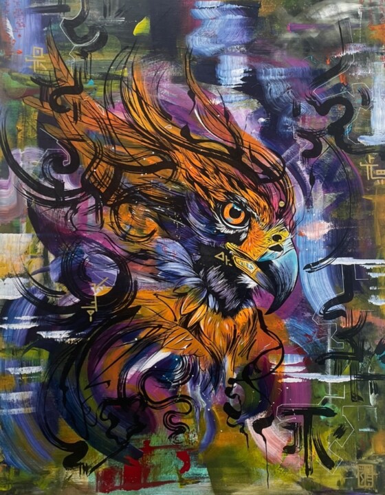 Oiseau de feu 绘画, 27.6x19.7 in