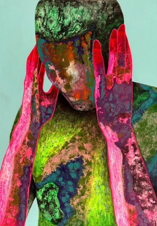 Give Him a Mask and He Will Tell You the Truth n.2 Tablo, 28x19,7 in