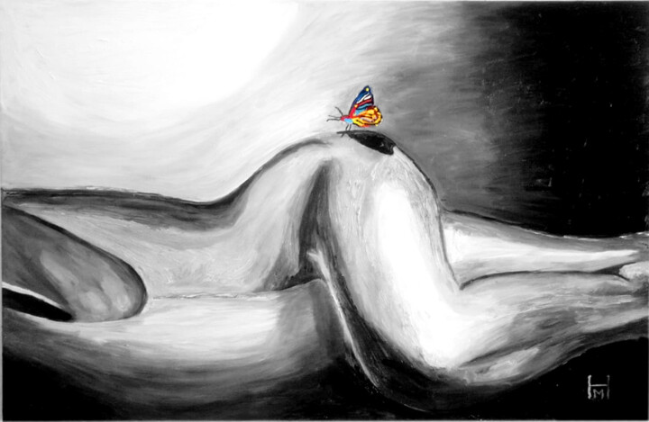 "The gentle touch II" 绘画, 23.6x35.4 in