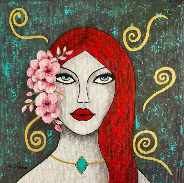 Peinture intitulée "Victoria" par Salette Viana, Œuvre d'art originale, Acrylique Monté sur Châssis en bois
