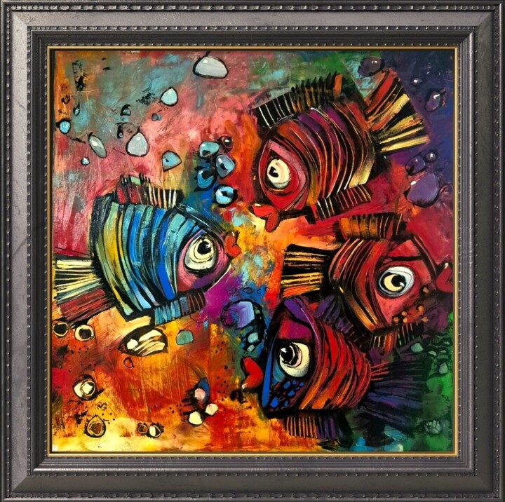 CORAL REEF III 绘画, 27.6x27.6 in