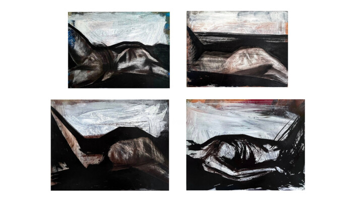 Polyptych "Untitled" 图画, 27.6x37.4 in