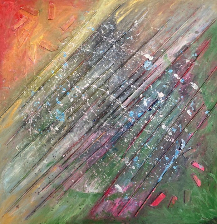 Painting titled "הארבעה" by Sandy Madar, Original Artwork, Acrylic