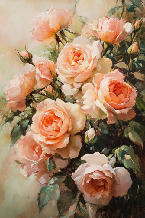 Картина на холсте "секреты чайной розы" премиум холст Pintura, 39,4x31,5 in