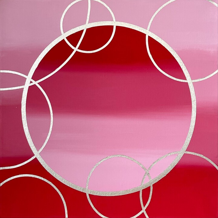 Red circles 绘画, 11.8x11.8 in