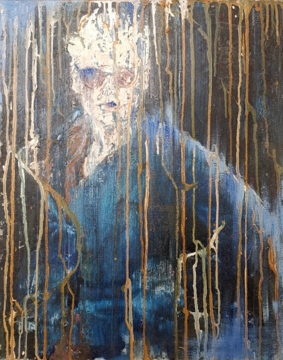 Portrait of Tilda Swinton. Actress. Oil. Canvas. Schilderij, 19,7x15,8 in