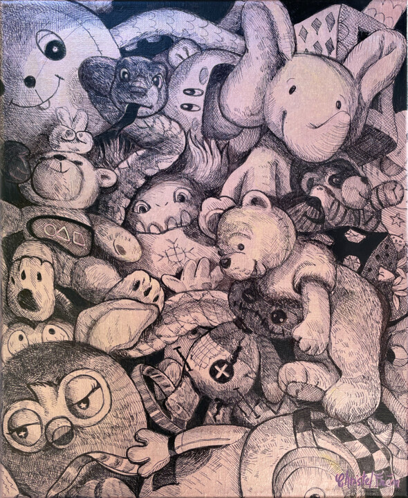 Souviens-toi du chaos 绘画, 18.1x14.2 in