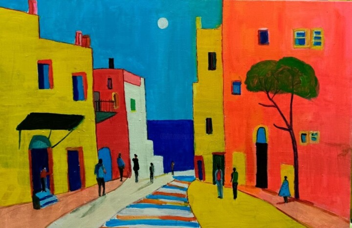 В городе 绘画, 15.8x23.6 in