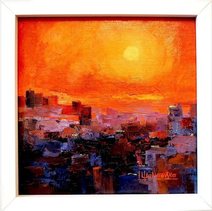 Flammes du Crépuscule Pittura, 7,5x7,5 in