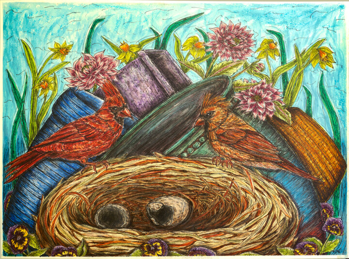 Empty Nesters 绘画, 17.8x23.8 in