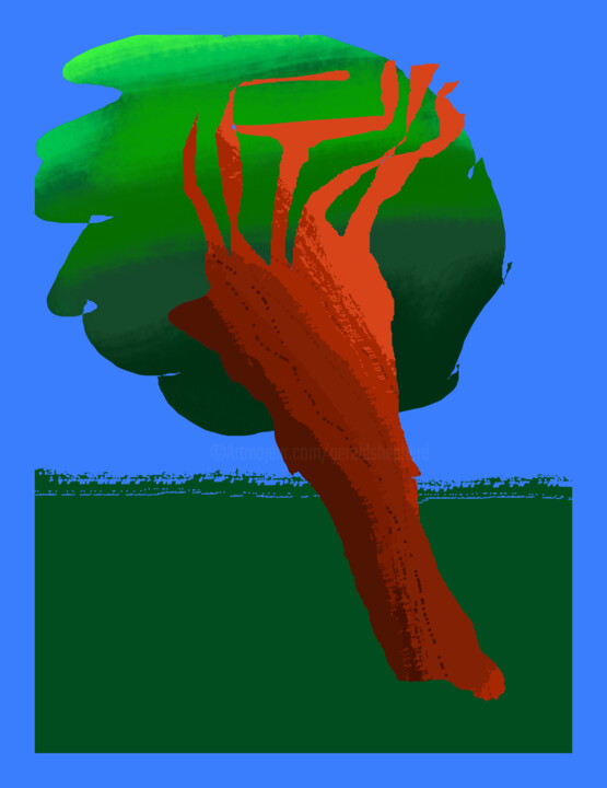 Digital Arts titled "Tree Adventure 1" by Gerald Shepherd F.F.P.S., Original Artwork, Digital Painting