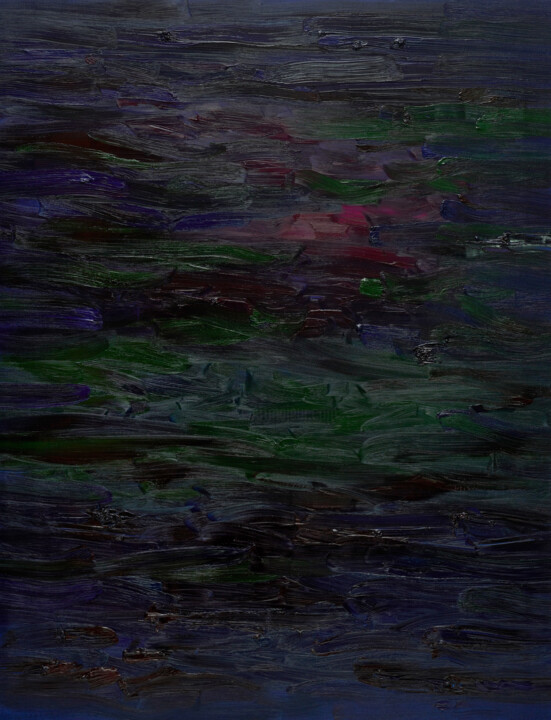 Painting titled "Mulberry Night" by Nataliia Sydorova, Original Artwork, Oil