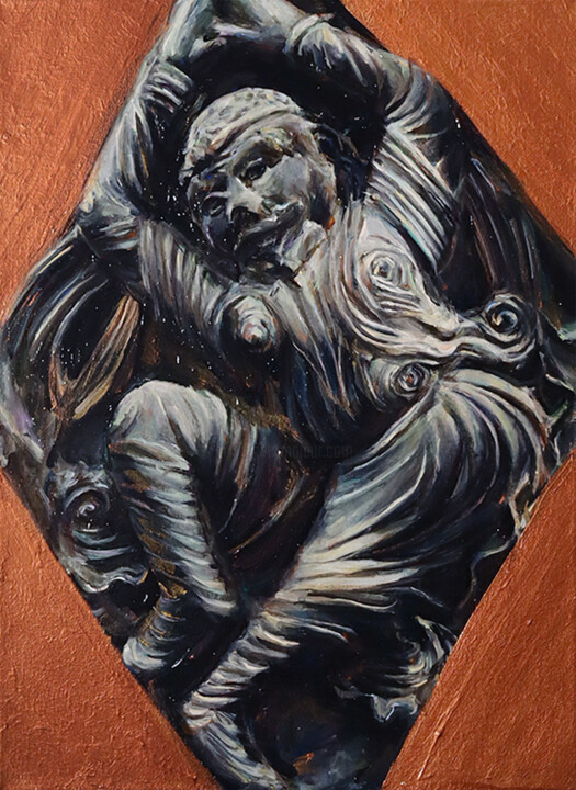 Only seeing foreigner dance 绘画, 15.8x11.8 in
