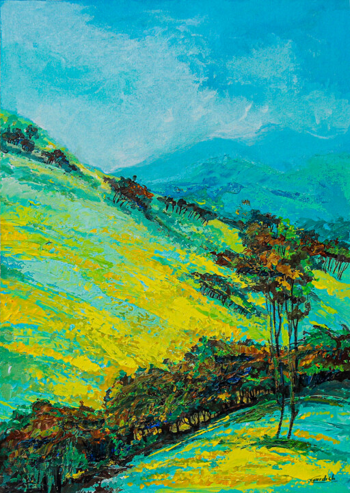 Landscape painting- Shimla 绘画, 36x24 in