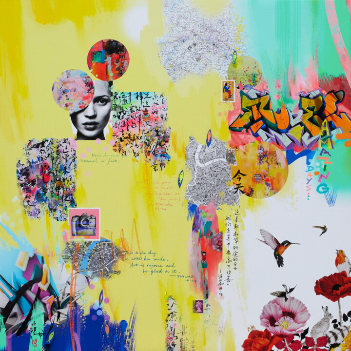 Peinture intitulée "Amazing days III" par Xiaoyang Galas, Œuvre d'art originale, Acrylique Monté sur Châssis en bois