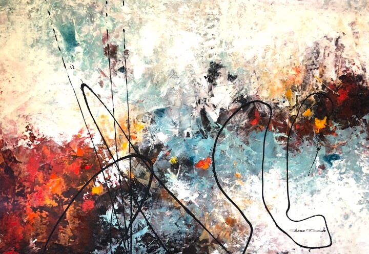 Peinture intitulée "New light" par Dam Domido, Œuvre d'art originale, Acrylique
