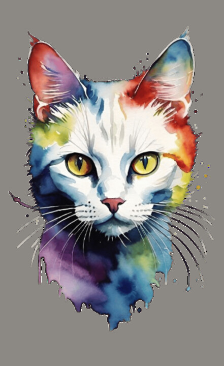Colorful Cat 绘画