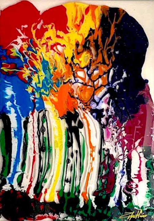 Painting titled "COMANDO IO" by Massimo Zerbini, Original Artwork, Acrylic