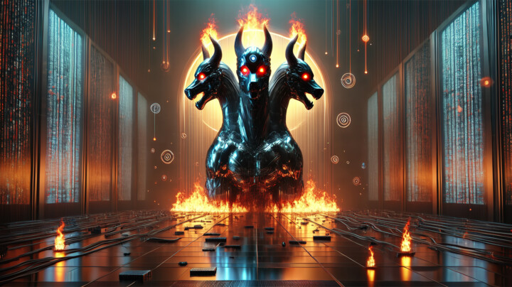 Cerbero Firewalled – Pillar of Digital Sovereignty Digitale Kunst