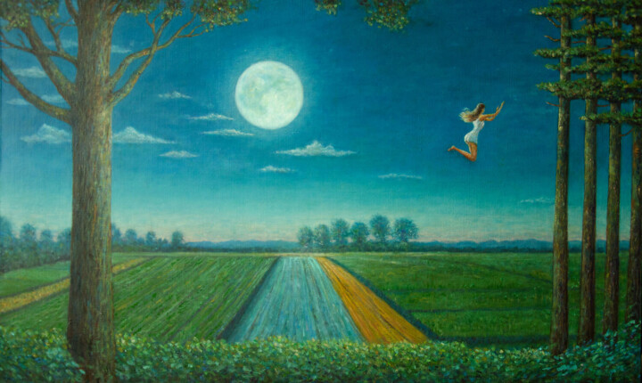 Night Flight 2 Картина, 23,6x39,4 in