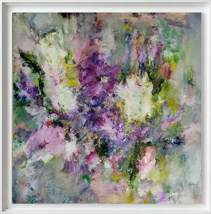 Harmonie Florale en Abstraction Картина, 39,4x39,4 in