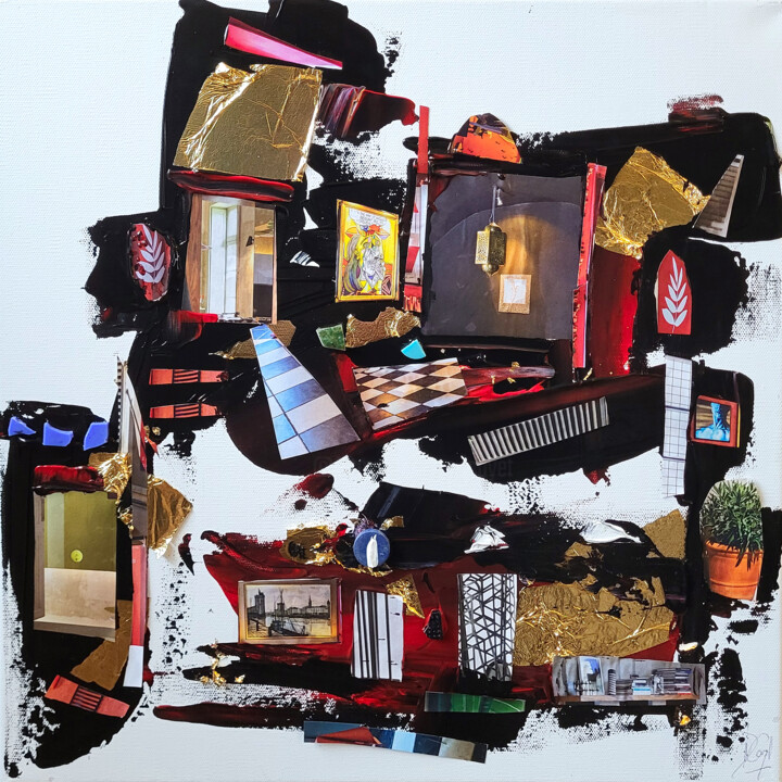 Peinture intitulée "L'intime de la cons…" par Muriel Cayet, Œuvre d'art originale, Acrylique Monté sur Châssis en bois