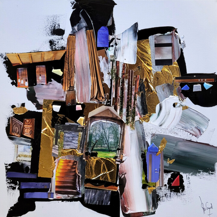 Peinture intitulée "Un récit d'origine" par Muriel Cayet, Œuvre d'art originale, Acrylique Monté sur Châssis en bois