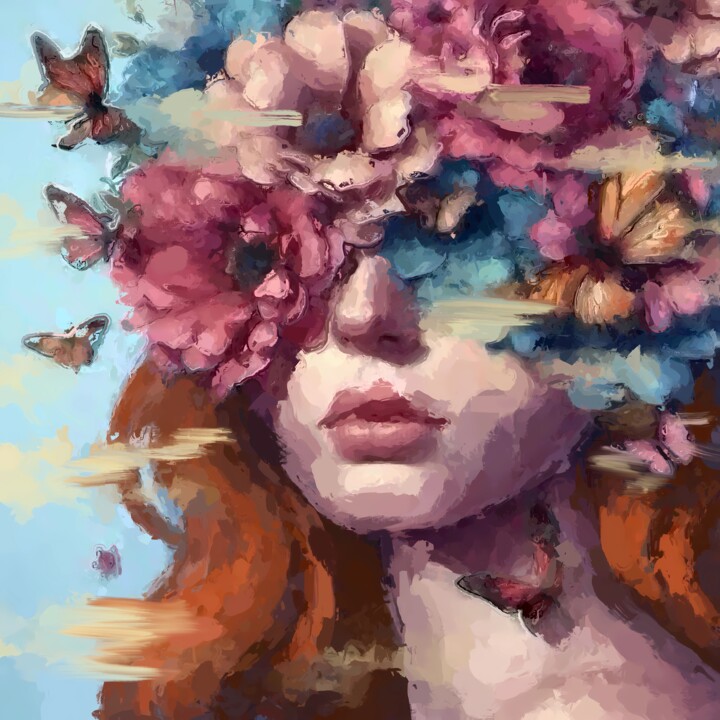 Open your mind 绘画, 31.5x31.5 in