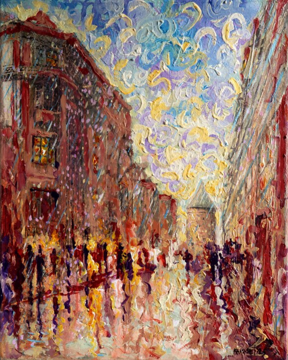 Old City Картина, 19,7x15,8 in