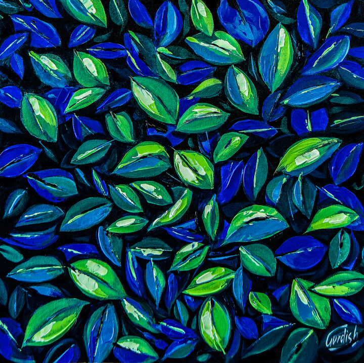 The Petal Wall Schilderij, 18x18 in