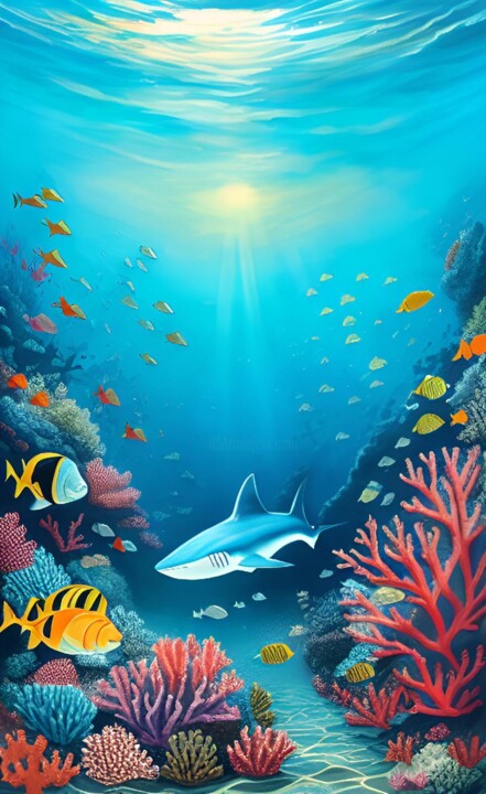 Coral Haven: Underwater Serenity Digitale Kunst