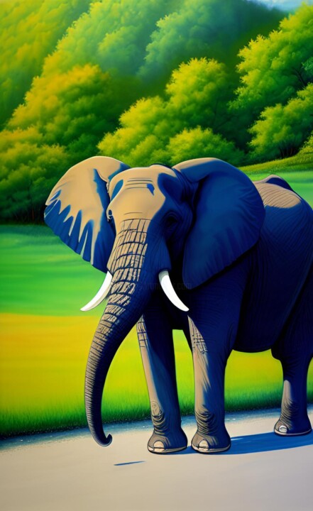Majestic Meadow Elephant 绘画