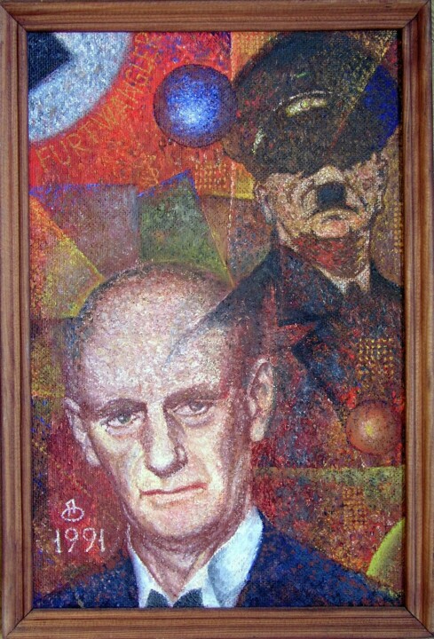 Wilhelm Furtwängler 绘画, 16.5x11 in