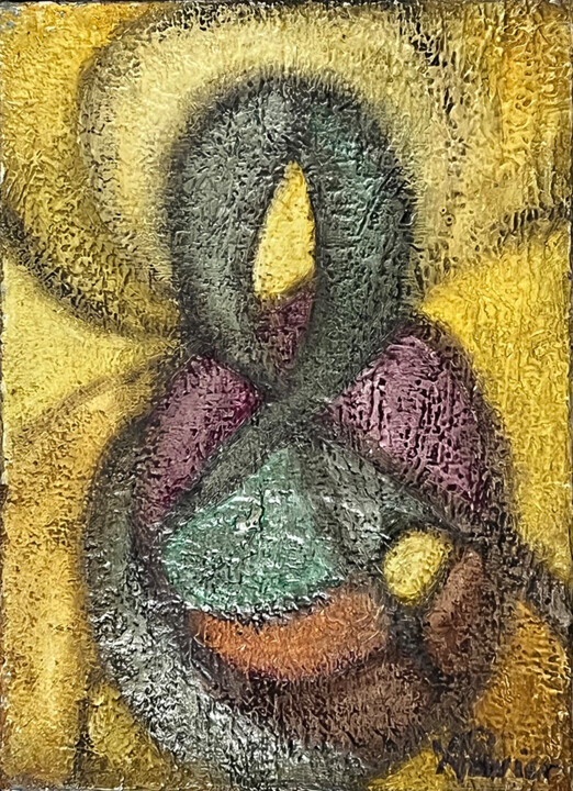 Vierge et enfant... 绘画, 13x9.5 in