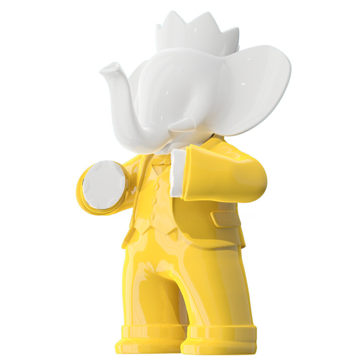 Babolex Victory yellow Sculpture, 27.6x11.8 in