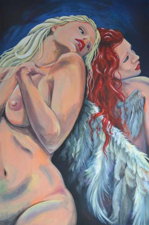 Divine Duality 绘画, 35.4x23.6 in
