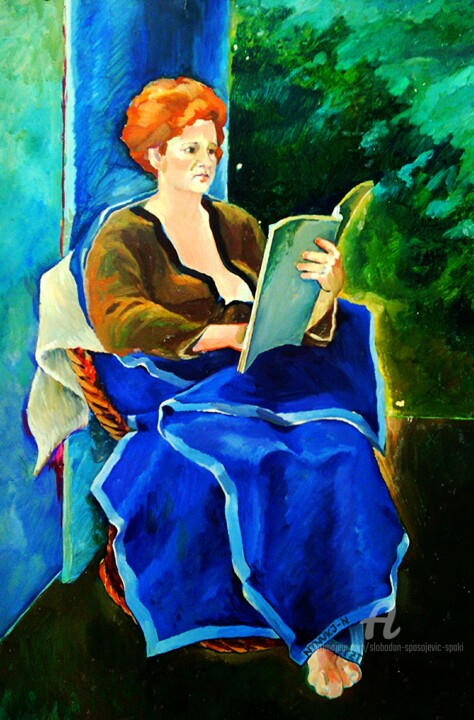 Comme "fille avec livre" de Fragonard 绘画, 29.5x19.7 in
