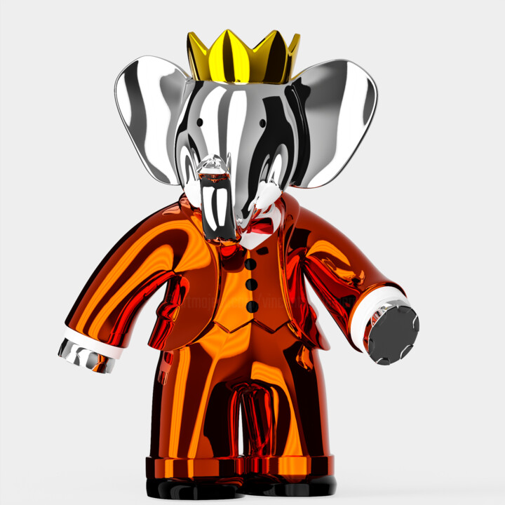 babolex orange 70 cm Sculpture, 27.6x11.8 in