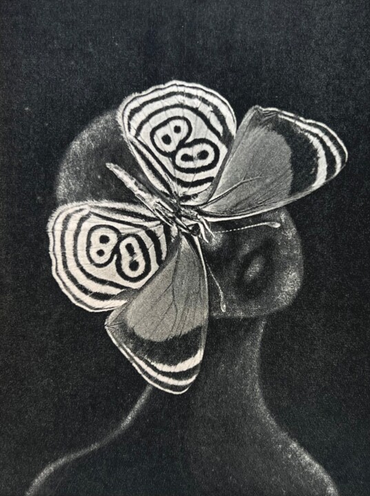 图画 标题为“Contemplation I” 由Chahrazed Fekih, 原创艺术品, 操纵摄影 安装在纸板上