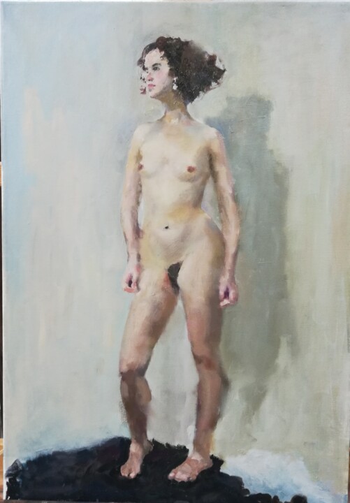 Gentle sweet girl Tanya. Tablo, 21,7x16,9 in