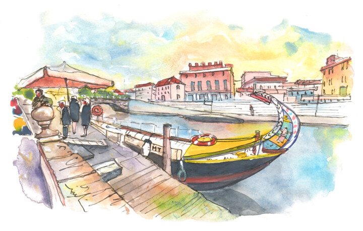 Beautiful Aveiro 01 绘画, 5.1x8.3 in