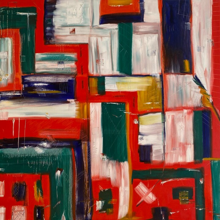 One night. One morning 绘画, 39.4x39.4 in