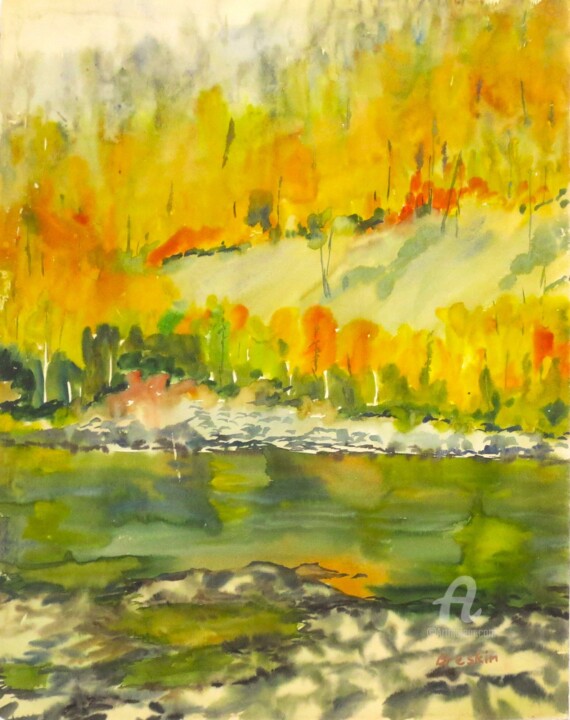 Горная осень 绘画, 24.4x18.9 in