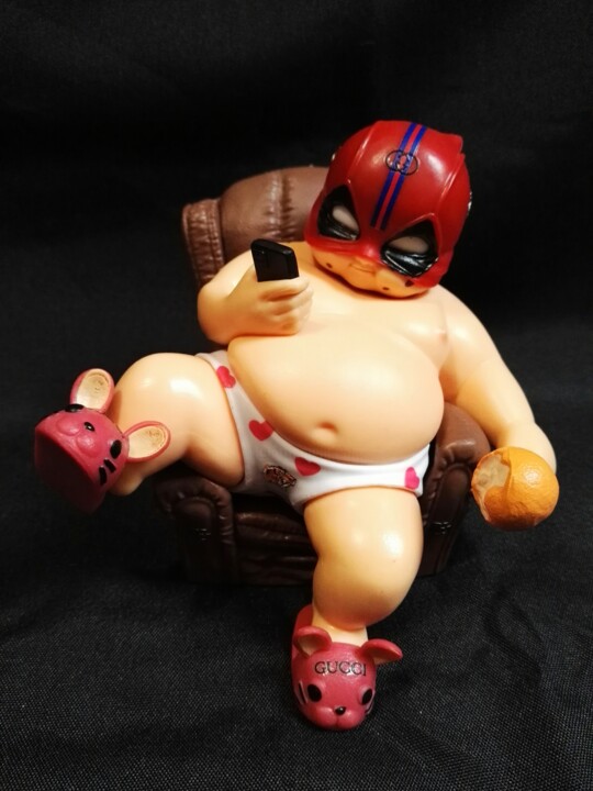 Figurine, Deadpool Gucci, format 12/14 cm 2025 雕塑, 4.7x5.5 in