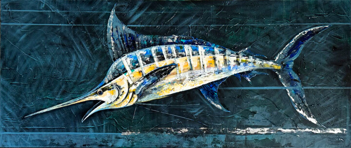 Марлин 绘画, 23.6x55.1 in
